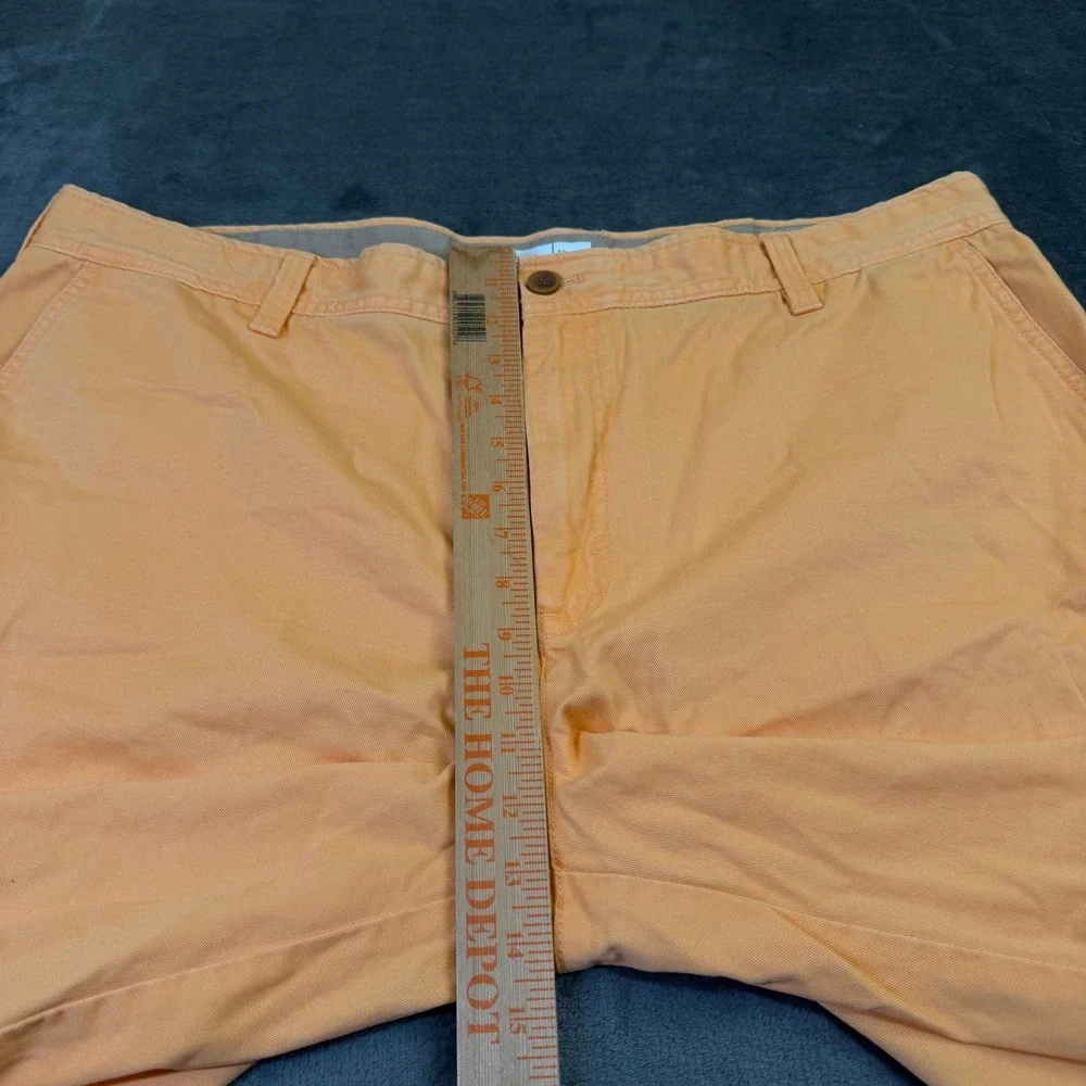 Izod Saltwater Chino Shorts Mens 42 Orange Cotton Regular Fit 10.5in Inseam
